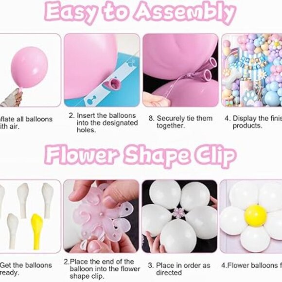 New In Packaging Dog-Themed Pastel Balloon Garland Kit With 102 Balloons - Picture 3 of 7